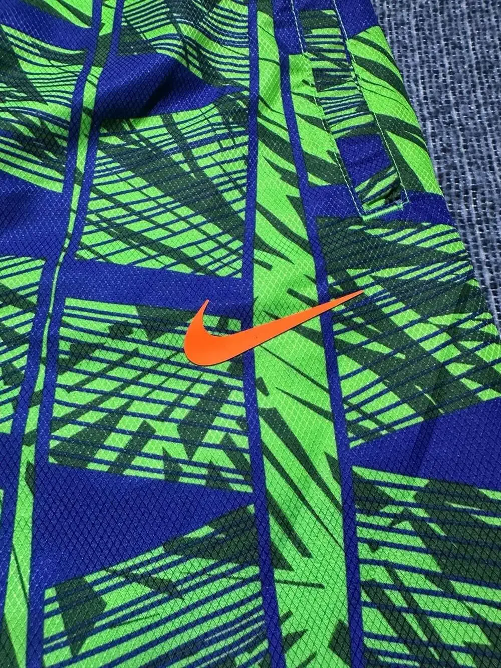 Nike Men's Tropical Geometric Print Mesh-Lined Swim Board Shorts